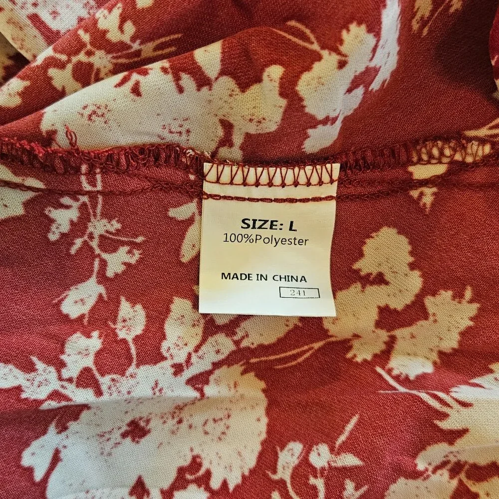 Red Floral Dress - Picture 5 of 5